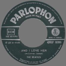 ITALY 1964 09 07 - QMSP 16361 - AND I LOVE HER ⁄ IF I FELL - B - LABELS - pic 5