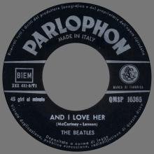 ITALY 1964 09 07 - QMSP 16361 - AND I LOVE HER ⁄ IF I FELL - B - LABELS - pic 7