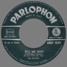 ITALY 1964 09 15 - QMSP 16367 - I SHOULD HAVE KNOWN BETTER ⁄ TELL ME WHY - B - LABELS - pic 1