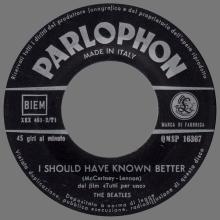 ITALY 1964 09 15 - QMSP 16367 - I SHOULD HAVE KNOWN BETTER ⁄ TELL ME WHY - B - LABELS - pic 7