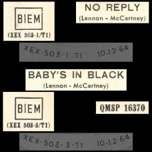 ITALY 1964 12 10 - QMSP 16370 - NO REPLY ⁄ BABY'S IN BLACK - LABEL B - pic 3