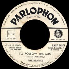ITALY 1964 12 10 - QMSP 16371 - ROCK AND ROLL MUSIC ⁄ I'LL FOLLOW THE SUN - LABEL A - pic 2