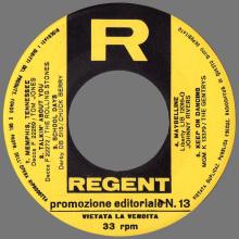ITALY 1964 12 11 - 1965 - B - PROMO RECORD - REGENT - PROMOZIONE EDITORIALE N. 13 - ROCK AND ROLL MUSIC - pic 1