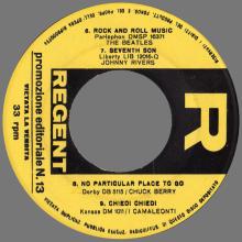 ITALY 1964 12 11 - 1965 - B - PROMO RECORD - REGENT - PROMOZIONE EDITORIALE N. 13 - ROCK AND ROLL MUSIC - pic 2