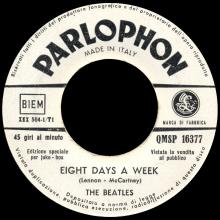 ITALY 1965 04 09 - QMSP 16377 - EIGHT DAYS A WEEK ⁄ I'M A LOSER - LABEL B - pic 1