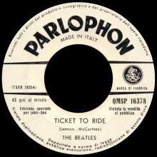 ITALY 1965 04 21 - QMSP 16378 - TICKET TO RIDE ⁄ YES IT IS - LABEL A - pic 1