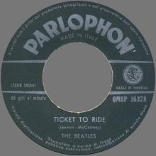 ITALY 1965 04 21 - QMSP 16378 - TICKET TO RIDE ⁄ YES IT IS - B - LABELS - pic 1