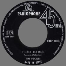 ITALY 1965 04 21 - QMSP 16378 - TICKET TO RIDE ⁄ YES IT IS - B - LABELS - pic 11