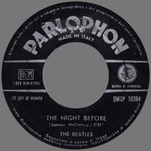 ITALY 1965 10 25 - QMSP 16384 - YESTERDAY ⁄ THE NIGHT BEFORE - B - LABELS - pic 8