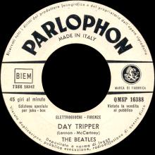 ITALY 1966 01 03 - QMSP 16388 - WE CAN WORK IT OUT ⁄ DAY TRIPPER - LABEL A 4 - ELETTROGIOCHI-FIRENZE - pic 2