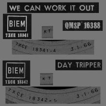 ITALY 1966 01 03 - QMSP 16388 - WE CAN WORK IT OUT ⁄ DAY TRIPPER - B - LABELS - pic 1