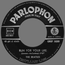 ITALY 1966 02 14 - QMSP 16389 - MICHELLE ⁄ RUN FOR YOUR LIFE - B - LABELS - pic 5