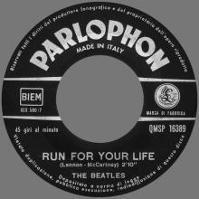 ITALY 1966 02 14 - QMSP 16389 - MICHELLE ⁄ RUN FOR YOUR LIFE - B - LABELS - pic 6
