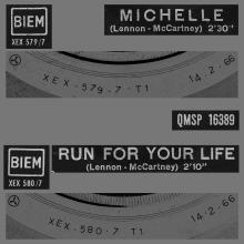 ITALY 1966 02 14 - QMSP 16389 - MICHELLE ⁄ RUN FOR YOUR LIFE - B - LABELS - pic 1