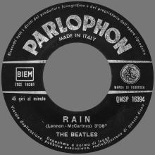 ITALY 1966 02 14 - QMSP 16394 - PAPERBACK WRITER ⁄ RAIN - B - LABELS - pic 8
