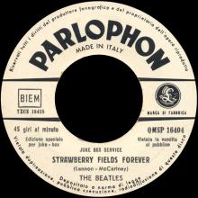 ITALY 1967 02 14 - QMSP 16404 - STRAWBERRY FIELDS FOREVER ⁄ PENNY LANE - LABEL A 3 - JUKE BOX SERVICE - pic 2