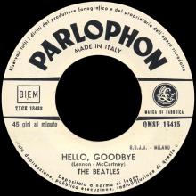 ITALY 1967 11 17 -20 - QMSE 16415 - HELLO, GOODBYE ⁄ I AM THE WALRUS - LABEL A 2 - S.D.J.B. - MILANO - pic 1
