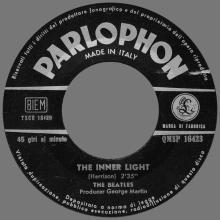 ITALY 1968 03 07 - QMSP 16423 - LADY MADONNA ⁄ THE INNER LIGHT - B - LABELS - pic 1