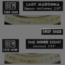 ITALY 1968 03 07 - QMSP 16423 - LADY MADONNA ⁄ THE INNER LIGHT - B - LABELS - pic 5