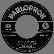 ITALY 1968 03 07 - QMSP 16423 - LADY MADONNA ⁄ THE INNER LIGHT - B - LABELS - pic 2