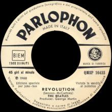ITALY 1968 08 19 - A - QMSP 16433 - HEY JUDE ⁄ REVOLUTION - LABEL 1 AND 2 - pic 3