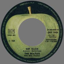 ITALY 1969 04 16 - 3C 006-04084 M ⁄ QMSP 16454 - GET BACK ⁄ DON'T LET ME DOWN - B - LABELS - pic 3