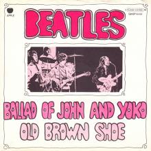 ITALY 1969 05 29 - QMSP 16456 ⁄ 3C 006-04108 M - THE BALLAD OF JOHN AND YOKO ⁄ OLD BROWN SHOE - A - SLEEVES - pic 1
