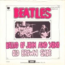 ITALY 1969 05 29 - QMSP 16456 ⁄ 3C 006-04108 M - THE BALLAD OF JOHN AND YOKO ⁄ OLD BROWN SHOE - A - SLEEVES - pic 1