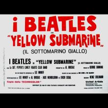 ITALY 1968 I BEATLES YELLOW SUBMARINE - 1ST EDITION -MOVIEPOSTER FILMPOSTER LOCANDINA - 30 X 70 - pic 1