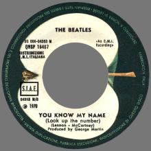 ITALY 1970 02 12 - QMSP 16467 ⁄ 3C 006-04353 M - LET IT BE ⁄ YOU KNOW MY NAME - B - LABELS - pic 4