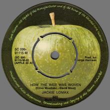 JACKIE LOMAX - 1970 02 16 - HOW THE WEB WAS WOVAN ⁄ THUMBING A RIDE - HOLLAND - 5C 006-91115 M - APPLE 23  - pic 3