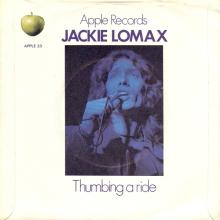 JACKIE LOMAX 1970 02 06 - HOW THE WEB WAS WOVAN ⁄ THUMBING A RIDE -UK - APPLE 23 - pic 1