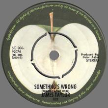JAMES TAYLOR - CAROLINA IN MY MIND ⁄ SOMETHING'S WRONG - HOLLAND - 5C 006-92074 - pic 2