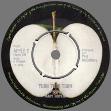 MARY HOPKIN - 1968 08 31 - THOSE WERE THE DAYS ⁄ TURN, TURN, TURN - APPLE 2 - DENMARK - ORANGE SLEEVE - pic 5