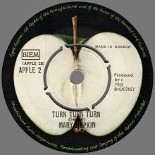 MARY HOPKIN - 1968 08 31 - THOSE WERE THE DAYS ⁄ TURN, TURN, TURN - GREECE - APPLE 2 - pic 5