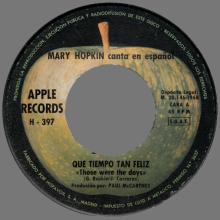 MARY HOPKIN - 1968 08 31 - THOSE WERE THE DAYS ⁄ TURN, TURN, TURN - SPAIN - APPLE - H-380 - pic 3