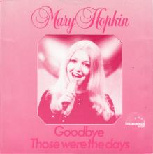 MARY HOPKIN - 1968 09 01 - THOSE WERE THE DAYS ⁄ GOODBYE - APPLE 2 -10 -  HOLLAND - BR MUSIC - BR45013 - 1984 - pic 1