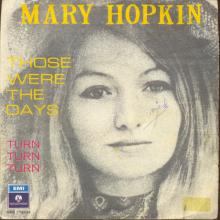 MARY HOPKIN - 1968 09 03 - THOSE WERE THE DAYS ⁄ TURN, TURN, TURN - ITALY - APPLE 2 - pic 1