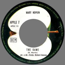 MARY HOPKIN - 1969 01 17 - LONTANO DAGLI OCCHI ⁄ THE GAME - APPLE 7 - ITALY - pic 5