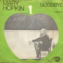 MARY HOPKIN - 1969 03 28 - GOODBYE ⁄ SPARROW - APPLE 10 - HOLLAND - pic 1