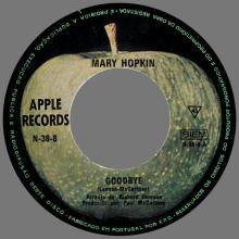MARY HOPKIN - 1969 03 28 - GOODBYE ⁄ SPARROW - APPLE 10 - PORTUGAL - N-38-8 - pic 1