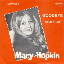 MARY HOPKIN - 1969 03 28 - GOODBYE ⁄ SPARROW - APPLE 10 - YUGOSLAVIA - SAP-8275 - pic 1