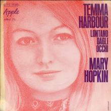 MARY HOPKIN - 1970 01 16 - TEMMA HARBOUR ⁄ LONTANO DAGLI OCCHI - APPLE 22 - FRANCE - 2C 006-91098 M - pic 1