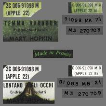 MARY HOPKIN - 1970 01 16 - TEMMA HARBOUR ⁄ LONTANO DAGLI OCCHI - APPLE 22 - FRANCE - 2C 006-91098 M - pic 4