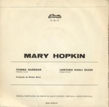 MARY HOPKIN - 1970 01 16 - TEMMA HARBOUR ⁄ LONTANO DAGLI OCCHI - APPLE 22 - PORTUGAL - N-38-15 - pic 2