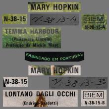 MARY HOPKIN - 1970 01 16 - TEMMA HARBOUR ⁄ LONTANO DAGLI OCCHI - APPLE 22 - PORTUGAL - N-38-15 - pic 1