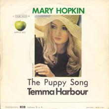 MARY HOPKIN - 1970 01 29 - TEMMA HARBOUR ⁄ THE PUPPY SONG - APPLE 22C - 3C 006-91112 M - ITALY - pic 1