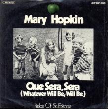 MARY HOPKIN - 1970 07 09 - QUE SERA SERA ⁄ FIELDS OF ST. ETIENNE - GERMANY - APPLE 28 - 1C 006-91624 - pic 1