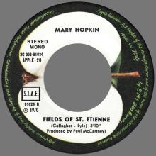 MARY HOPKIN - 1970 07 09 - QUE SERA SERA ⁄ FIELDS OF ST. ETIENNE - ITALY - APPLE 28 - 3C 006-91624 - pic 5