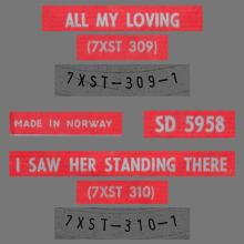 NO 1964 03 00 - ALL MY LOVING ⁄ I SAW HER STANDING THERE - SD 5958 - 1 - RED - GN 1723 - UNDER MEXICOS SOL - pic 1